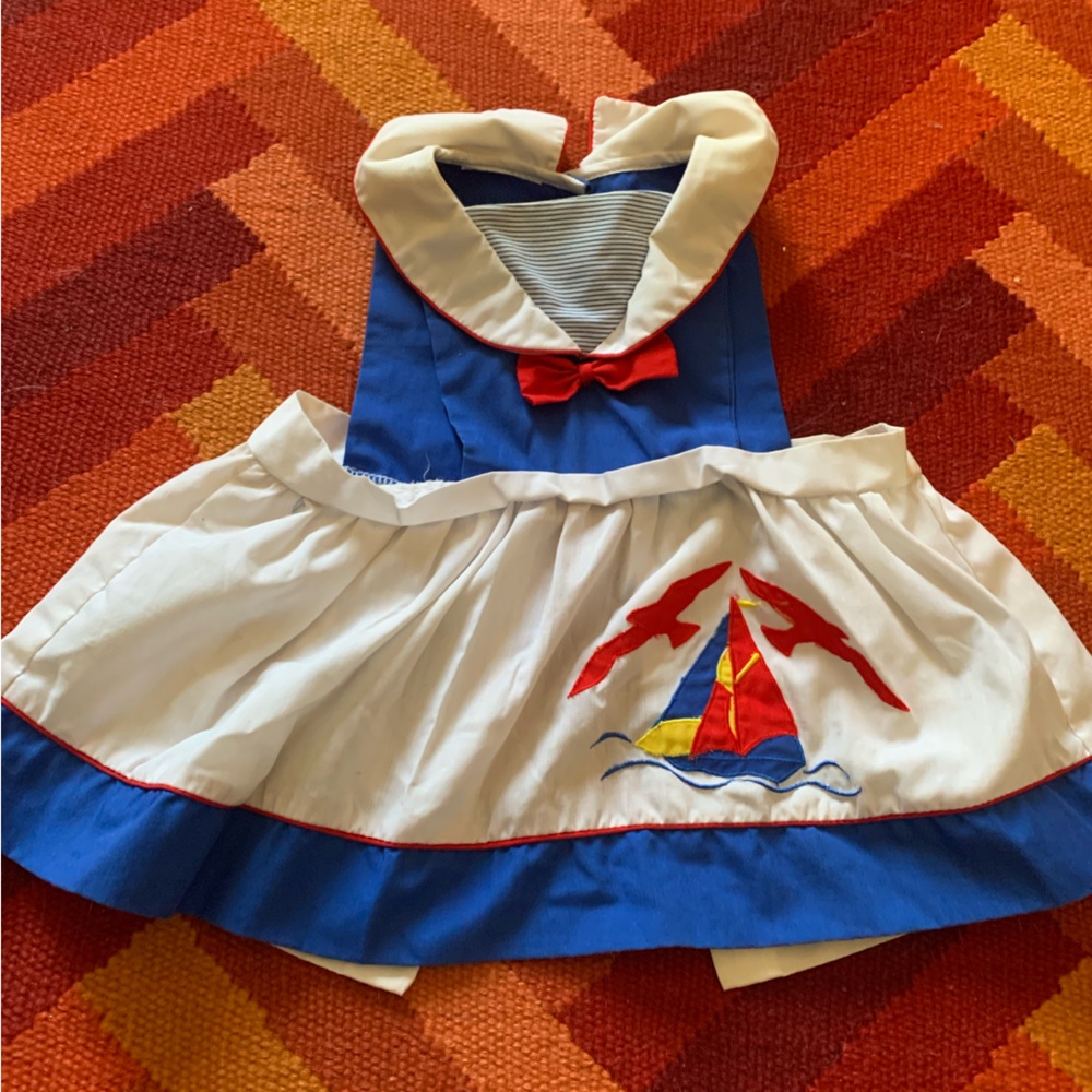 Sailor-Themed Kids Costume - Blue and White